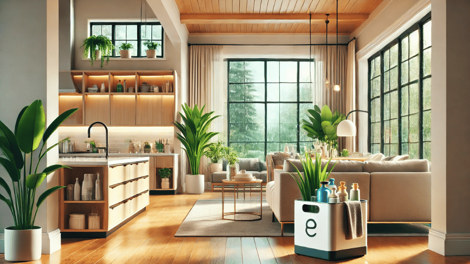 Professional house cleaning in Kent, WA – sparkling kitchen and living room by Kent House Cleaning.
